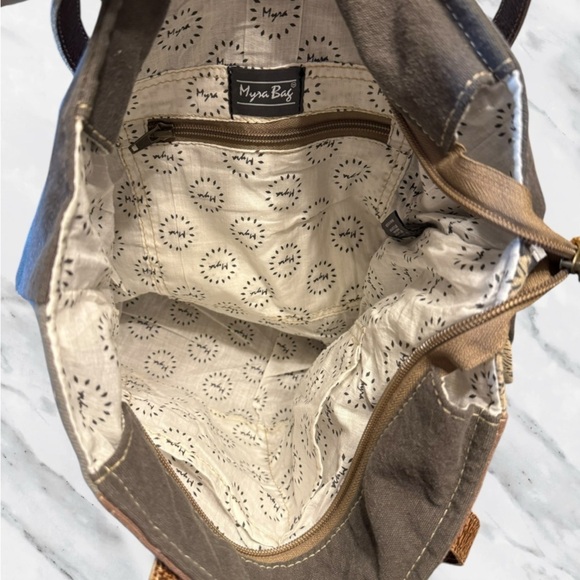 SOLD Myra Bag Side Floral Print Canvas Tote Patchwork NWT - Picture 13 of 15